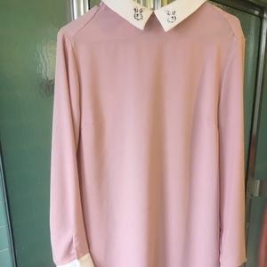 Victoria Beckham for Target Sheer Collar Dress